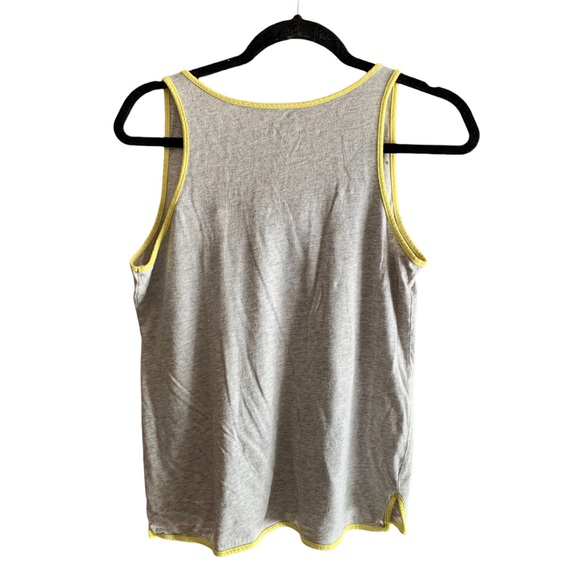 GAP gray neon yellow sleeveless tank top shirt M - Picture 2 of 5